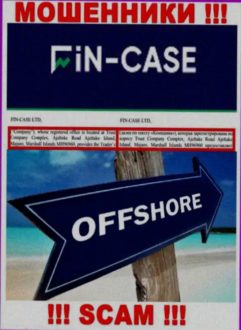 Fin Case это МАХИНАТОРЫ !!! Прячутся в оффшоре по адресу Trust Company Complex, Ajeltake Road Ajeltake Island, Majuro, Marshall Islands MH96960 и прикарманивают вклады клиентов