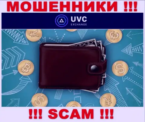 Криптовалютный кошелек - именно в указанном направлении оказывают услуги махинаторы UVC Exchange