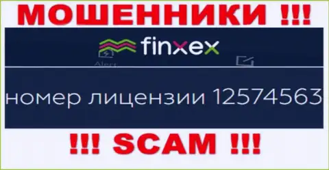 Finxex Com скрывают свою мошенническую суть, представляя на своем сайте лицензионный документ