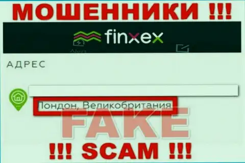 Finxex намерены не распространяться об своем реальном адресе