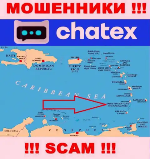 Не верьте internet-обманщикам Чатекс Ком, т.к. они пустили корни в оффшоре: Сент-Винсент и Гренадины