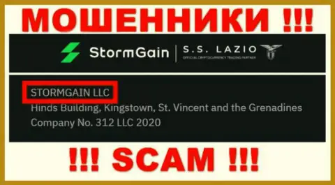 Данные о юридическом лице StormGain Com - это компания STORMGAIN LLC