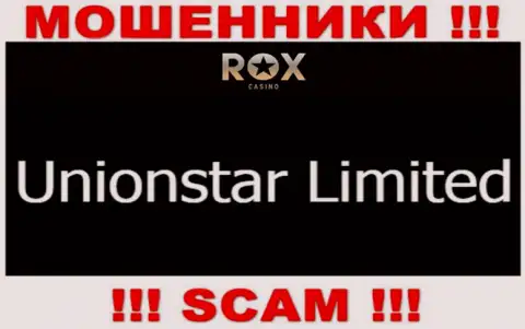 Вот кто управляет компанией Rox Casino - это Unionstar Limited