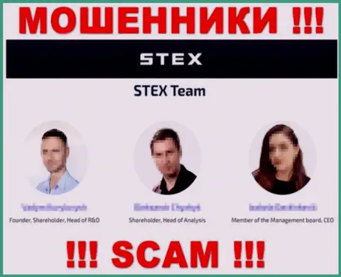 Кто точно управляет Stex неизвестно, на веб-сайте мошенников предложены лживые данные