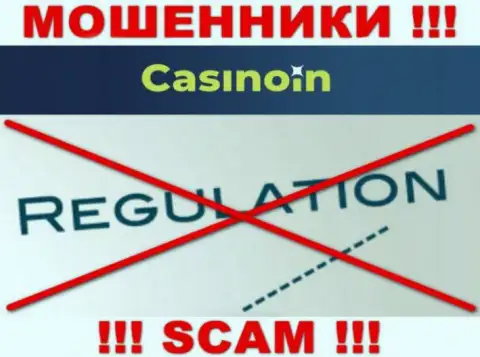 Инфу о регуляторе компании CasinoIn не отыскать ни у них на сайте, ни в интернет сети