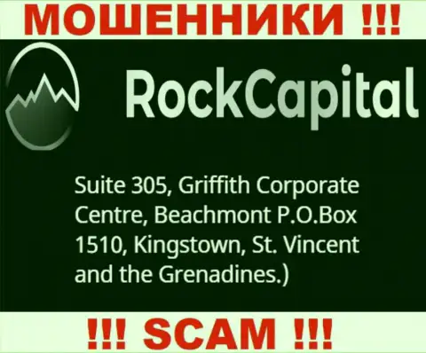 За грабеж доверчивых людей интернет-мошенникам Рок Капитал ничего не будет, т.к. они спрятались в оффшоре: Suite 305 Griffith Corporate Centre, Kingstown, P.O. Box 1510 Beachmout Kingstown, St. Vincent and the Grenadines