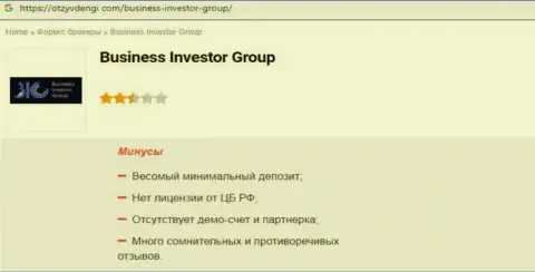 Компания Business Investor Group - это ВОРЮГИ !!! Обзор с фактами разводилова