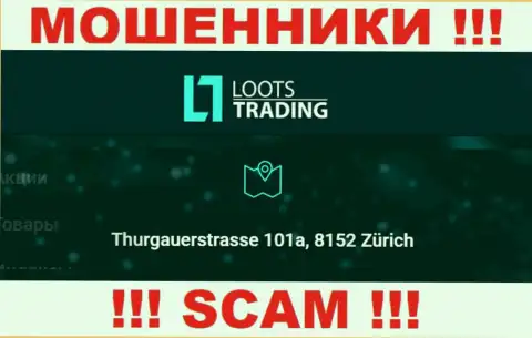Loots Trading - это очередные ворюги !!! Не хотят показывать реальный юридический адрес конторы