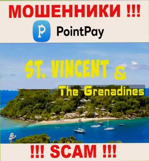 Point Pay указали на сайте свое место регистрации - на территории Кингстаун, Сент-Винсент и Гренадины