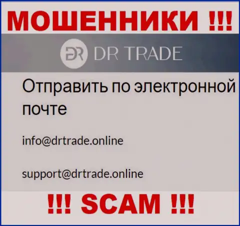 Не отправляйте сообщение на адрес электронной почты мошенников DR Trade, размещенный на их web-сайте в разделе контактной информации - довольно опасно