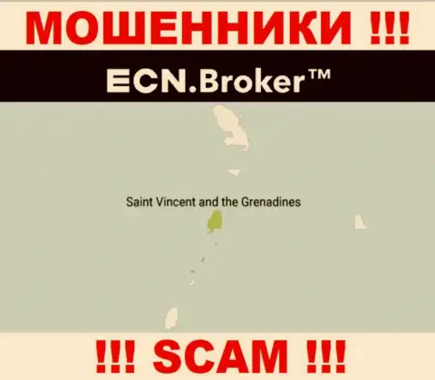 Находясь в оффшоре, на территории Сент-Винсент и Гренадины, ECNBroker безнаказанно обманывают лохов