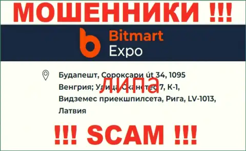 Юридический адрес регистрации конторы Bitmart Expo липовый - совместно работать с ней довольно рискованно