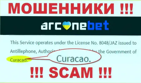 На своем интернет-ресурсе Arcane Bet Pro указали, что они имеют регистрацию на территории - Curacao