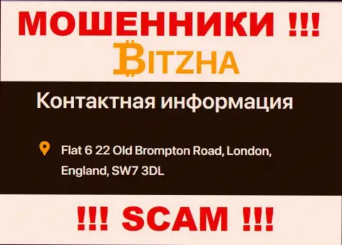 Доверять информации, что Bitzha24 предоставили на своем информационном портале, относительно юридического адреса, не надо