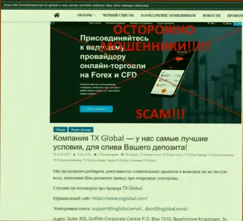 TXGlobal Com - это МОШЕННИК !!! Разбор условий работы