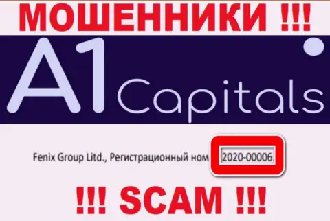 Рег. номер A1 Capitals возможно и ненастоящий - 2020-00006