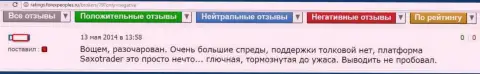 Автор расположенного ниже отзыва не доволен совместным сотрудничеством с Саксо Банк