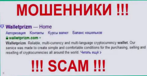 Валлет Призм - это ВОРЮГИ ! SCAM !!!